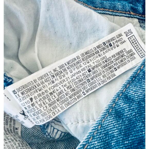 Forever 21 Men's Moto Distressed Skinny Jeans Size 30 x 30 Vintage blue - Picture 5 of 5